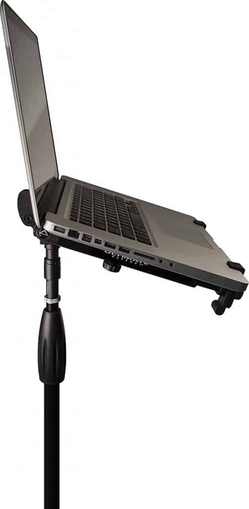 Adjustable laptop stand for djs