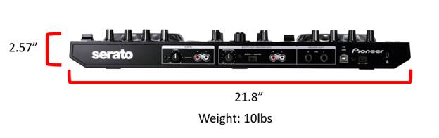 Pioneer DDJ-SR Controller Dimensions