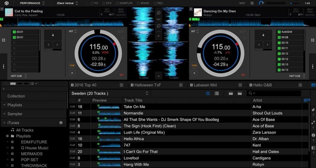 User Interfaces of Rekordbox DJ